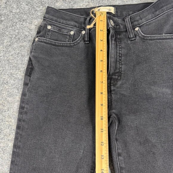 Madewell Mid Rise Kick Out Classic Black Jeans Stretchy Size 27 - Picture 7 of 14
